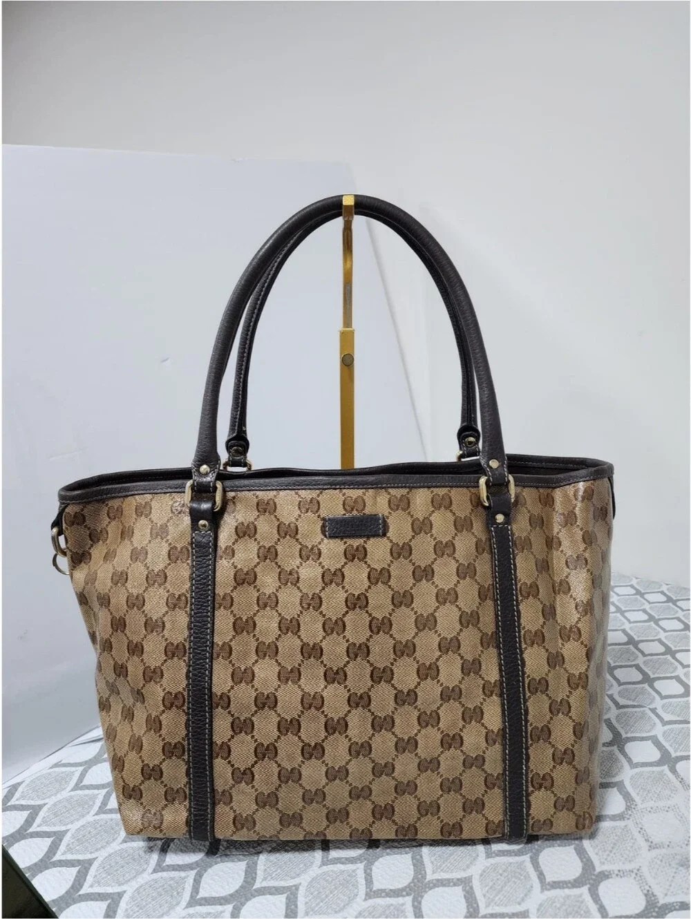 Gucci GG Canvas Jolicoeur Tote Bag Brown/Beige